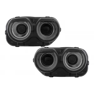 LED Headlights suitable for Dodge Challenger (2015-2023) Black RGB Lights