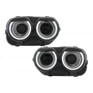 LED Headlights suitable for Dodge Challenger (2015-2023) Black RGB Lights