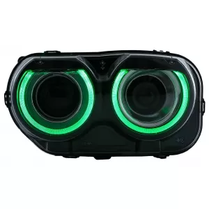 LED Headlights suitable for Dodge Challenger (2015-2023) Black RGB Lights