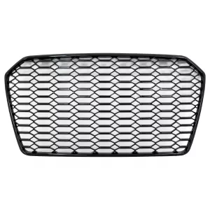 image-17-Badgeless Central Grille suitable for Audi A6 C7 4G Facelift (2014-2018) Shiny Black