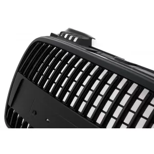 Kühlergrill Mittelgrill ohne Emblem für Audi A4 B7 2004-2008 Limousine Avant Cabrio Mattschwarz-image-6109308