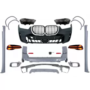 image-24-Bodykit für BMW X5 G05 2019-2022 Umrüstung auf LCI 2024 M-Tech Design Stoßstange Endrohre
