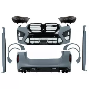 image-50-Kit carrozzeria per BMW X6 G06 2019-03.2023 Conversione a LCI 2023 X6M Design Paraurti Passaruota Terminali Scarico