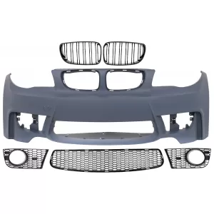 image-6-Paraurti Griglia Calandra per BMW Serie 1 E81 E82 E87 E88 2004-2011 1M Design