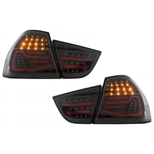 LED hátsó lámpák BMW 3-as E90 LCI (2009-2011) füstszínű dinamikus irányjelzővel-image-6110073