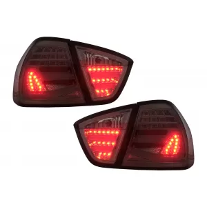 Stopuri LED compatibil cu BMW Seria 3 E90 Sedan (03.2005-08.2008) Fumuriu-image-6113221