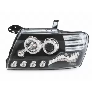 Angel Eyes Headlights suitable for Mitsubishi Pajero V60 (2000-2006) Black-image-6350610