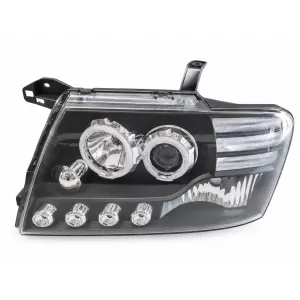 Angel Eyes Headlights suitable for Mitsubishi Pajero V60 (2000-2006) Black-image-6350613