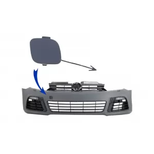 image-38-Tow Hook Cover suitable for VW Golf VI 6 (2008-2013) only Front Bumper R20 Design