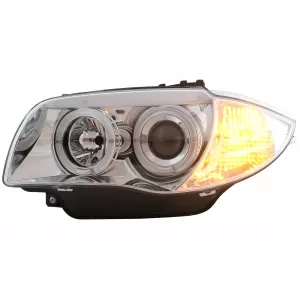 Faruri Angel Eyes compatibil cu BMW Seria 1 E81 E82 E87 E88 (2004-2011) Crom-image-6111968