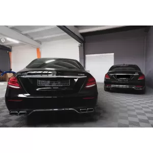 Stoßstangen Luftverteiler für Mercedes E-Klasse W213 S213 Standard 16-19 E63 Look Chrome-image-6112847