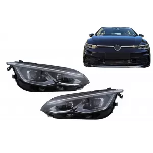 LED Headlights suitable for VW Golf 8 VII (2020-2024) with Dynamic Turning Lights
