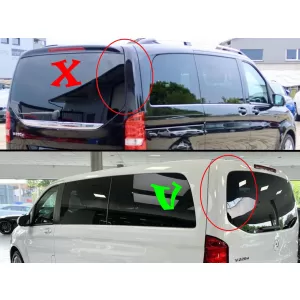 Roof Spoiler suitable for Mercedes V-Class Vito W447 (2014-04.2024) & EQV (2020-) Shiny Black