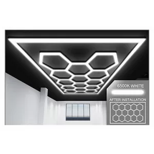 Sistem de Iluminare Plafon Hexagon / HoneyComb 3,94 x 2,29 m Lumina Ajustabila-image-6114067