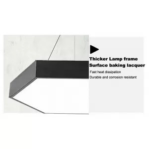 Kronleuchter Sechseckig Wabenförmig Deckenleuchtensystem 6500 K Durchmesser 60 cm-image-6114634