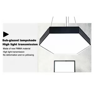 Kronleuchter Sechseckig Wabenförmig Deckenleuchtensystem 6500 K Durchmesser 60 cm-image-6114637