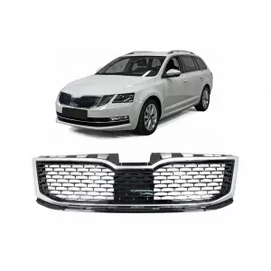 image-27-Front Grille suitable for Skoda Octavia III 5E Facelift Sedan Wagon (2017-2020) Black/ Chrome