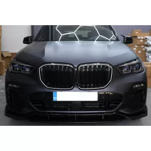 LED Kühlergrill Gitter Nieren Nierengitter für BMW X5 G05 2018–2022 Doppelstreifen Glänzend Schwarz-image-6126854