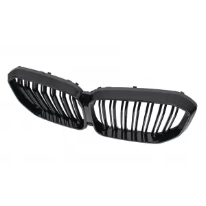 LED Kühlergrill Gitter Nieren Nierengitter für BMW X5 G05 2018–2022 Doppelstreifen Glänzend Schwarz-image-6277390
