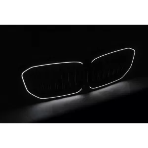 LED Kühlergrill Gitter Nieren Nierengitter für BMW X5 G05 2018–2022 Doppelstreifen Glänzend Schwarz-image-6277392