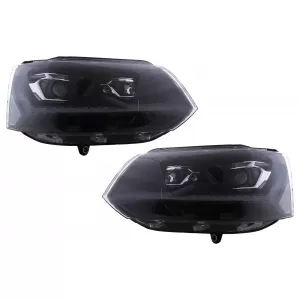 Full LED TFL Scheinwerfer für VW Transporter Caravelle Multivan T5 MOPF 10-15 Schwarz-image-6114485