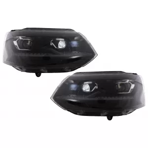 Full LED TFL Scheinwerfer für VW Transporter Caravelle Multivan T5 MOPF 10-15 Schwarz-image-6114490