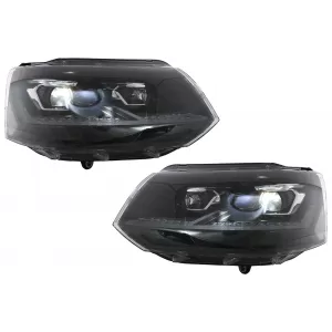 Full LED TFL Scheinwerfer für VW Transporter Caravelle Multivan T5 MOPF 10-15 Schwarz-image-6114493