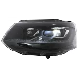 Full LED TFL Scheinwerfer für VW Transporter Caravelle Multivan T5 MOPF 10-15 Schwarz-image-6114494