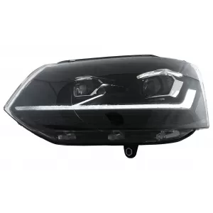 Full LED TFL Scheinwerfer für VW Transporter Caravelle Multivan T5 MOPF 10-15 Schwarz-image-6114498