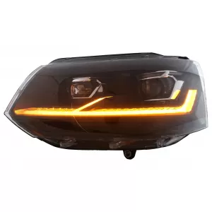 Full LED TFL Scheinwerfer für VW Transporter Caravelle Multivan T5 MOPF 10-15 Schwarz-image-6114501