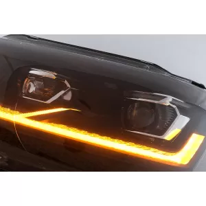 Full LED TFL Scheinwerfer für VW Transporter Caravelle Multivan T5 MOPF 10-15 Schwarz-image-6114502