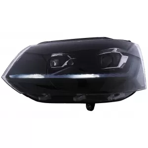 Full LED TFL Scheinwerfer für VW Transporter Caravelle Multivan T5 MOPF 10-15 Schwarz-image-6114504