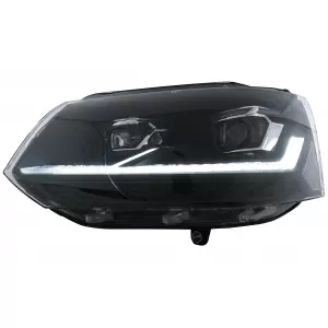 Full LED TFL Scheinwerfer für VW Transporter Caravelle Multivan T5 MOPF 10-15 Schwarz-image-6114505