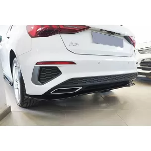 Rear Bumper Extension Splitter suitable for Audi A3 8Y S-Line (2020-2024) Sportback Black-image-6113647