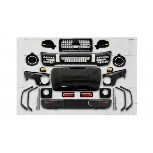 image-64-Body Kit 2018 G63 Nuovo Stile Conversione per Mercedes Classe G W463 08-17 Wide Body