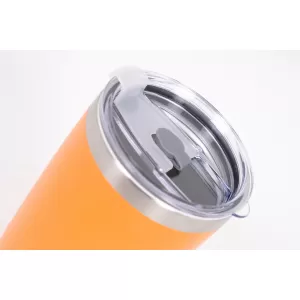 Cana Termoizolanta Otel Inoxidabil SS304 cu Capac Perete Dublu 590ml Portocaliu-image-6117322