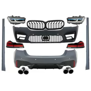 image-34-Kit carrozzeria Paraurti per BMW Serie 5 G30 17-19 Luci Griglia M5 LCI Design 2020