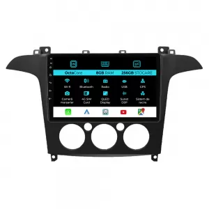 Navigation for Ford S-Max, 2006 - 2015, 9Inch, 8Gb RAM, 256Gb Storage, Carplay, Manual Climate Control - NAVF98HVS