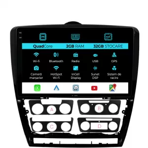 image-1-Navigation for Skoda Octavia 2 (2004-2013), 10 Inch, 2Gb Ram, 32Gb Storage, Carplay