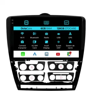image-3-Navigation for Skoda Octavia 2, (2004-2013), 10 Inch, 6Gb Ram, 128Gb Storage, Carplay