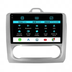 Navigation for Ford Focus, (2004-2012), 9Inch, 8Gb Ram, 256Gb Storage, Carplay, Automatic climate control. - NAVF98OSK