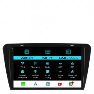 image-44-Navigation for Skoda, Octavia 3 (2013-2018), 10Inch, QuadCore, 4Gb Ram, 64Gb Storage, Carplay