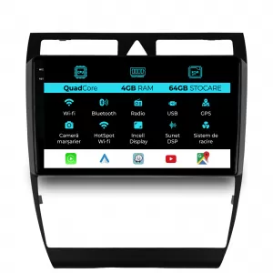 Navigation for Audi A6 C5 (2000-2004), QuadCore, 9Inch, 4Gb Ram, 64Gb Storage, Carplay