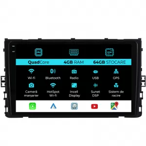image-79-Navigation for Volkswagen T-Roc (2017-2025), QuadCore, 9 Inch, 4Gb Ram, 64Gb Storage, Carplay