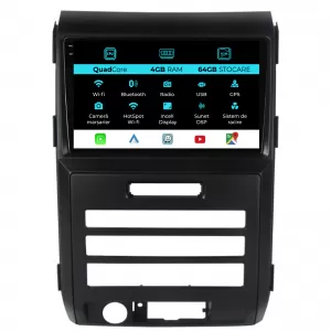 Navigation for Ford F150, 2008-2014, QuadCore, 9Inch, 4Gb Ram, 64Gb Storage, Carplay - NAVF94YHJ