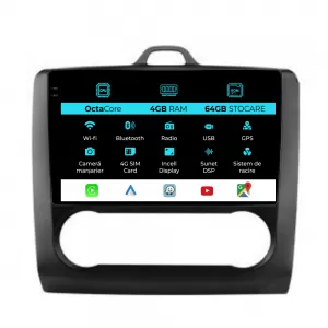Navigation for Ford Focus, 2004-2012, 9 Inch, 4Gb RAM, 64Gb Storage, Carplay, Automatic Climate Control - NAVF94OKO