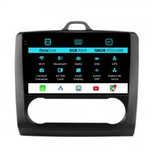 Navigation for Ford Focus, 2004-2012, 9 Inch, 6Gb Ram, 128Gb Storage, Carplay, Automatic Climate Control
