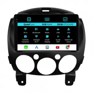 Navigation for Mazda 2, 2007-2014, 9 Inch, 2Gb Ram, 32Gb storage, Carplay - NAVMZ92TFO