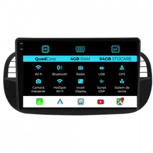 image-32-Navigation for Fiat 500, (2007-2015), 9 Inch, Quad Core, 4Gb Ram, 64Gb Storage, Carplay