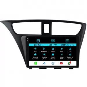 Navigation for Honda Civic IX Hatchback (2011-2017), QuadCore, 9 Inch, 4Gb Ram, 64Gb Storage, Carplay - NAVHN94GUB